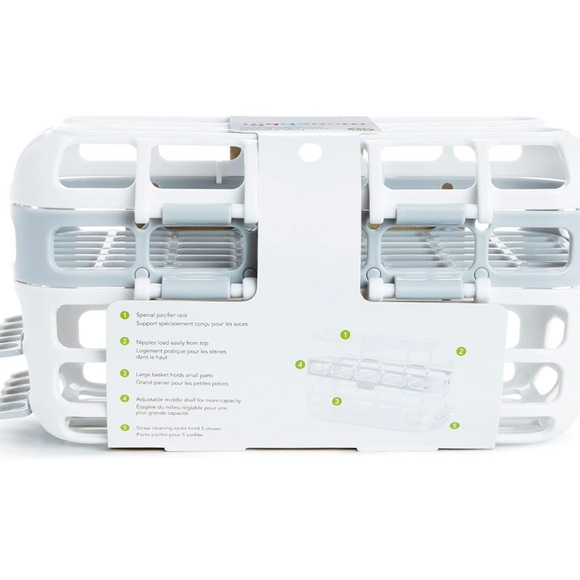 Munchkin® High Capacity Dishwasher Basket, Set of 2, Grey - Picture 3 of 6